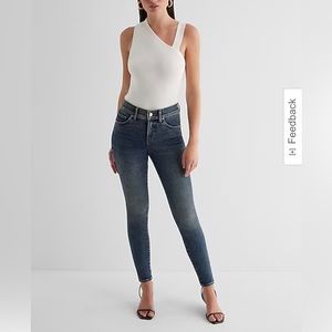 Express Mid-rise Dark Wash Skinny Jean